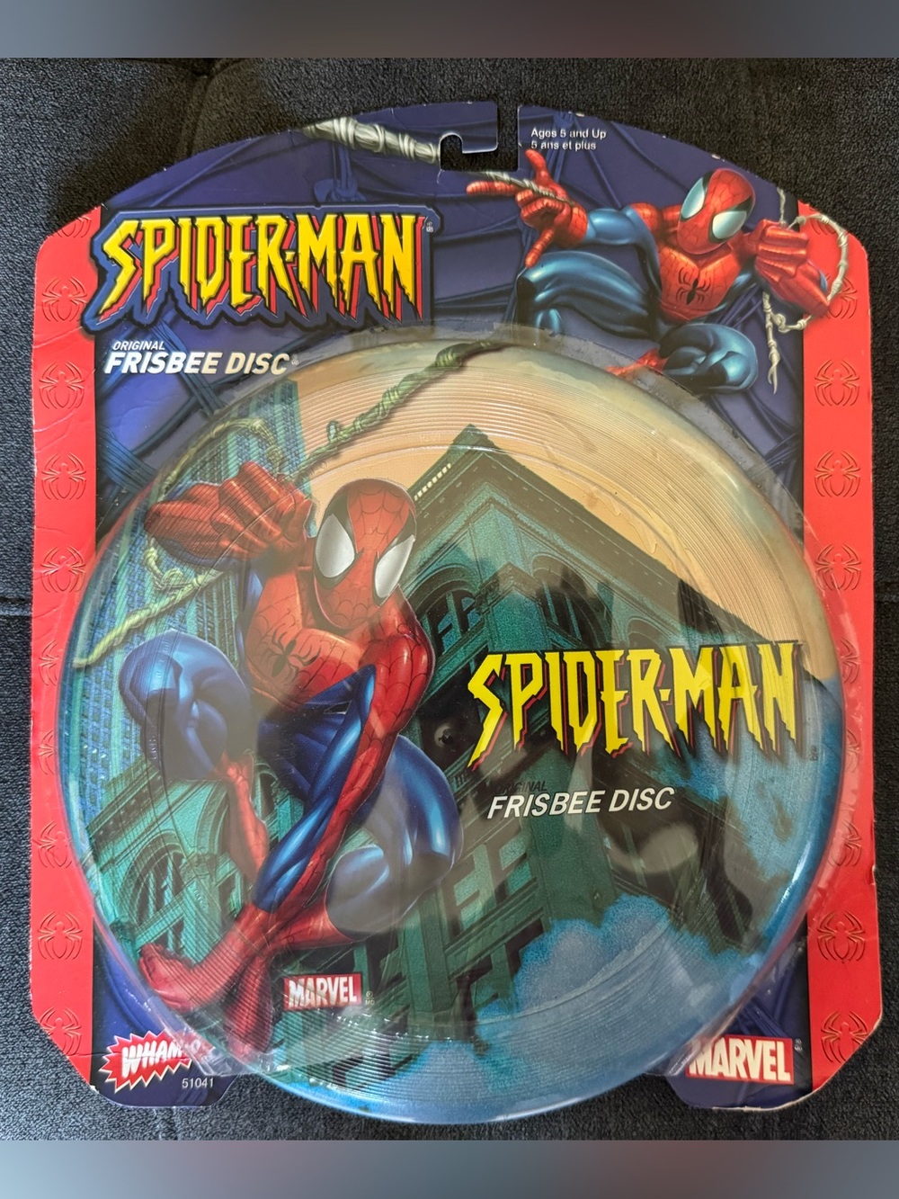 Vintage 2003 The Amazing Spiderman WHAM-O Frisbee Disc Marvel Toy New